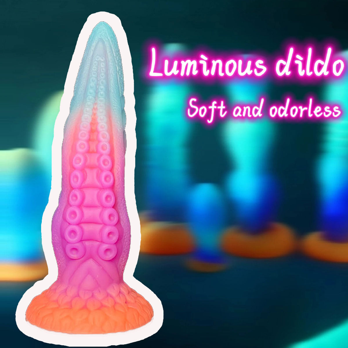 25 CM Leuchtet im Dunkeln Tentakel Monster Dildo