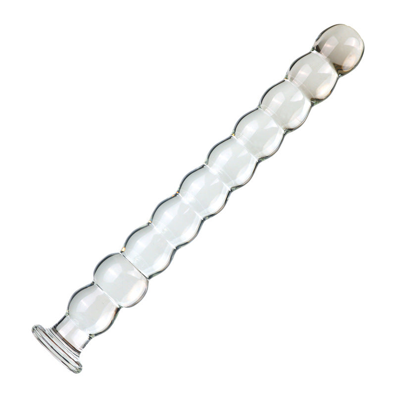 Beads Textured Glatt Double Ended Glasdildo