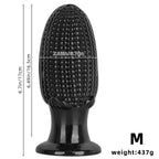 Thick Black Mais Suction Cup Buttplug