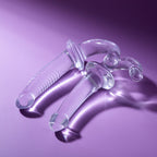 19 CM Glatt Strapless Doppel Glasdildo