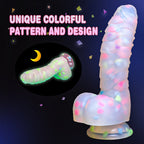 18 CM Strukturiert Leuchteffekt Monster Dildo Saugfuß