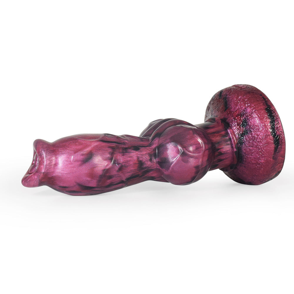 22 CM Lila Dog Cock Strap On Knotdildo