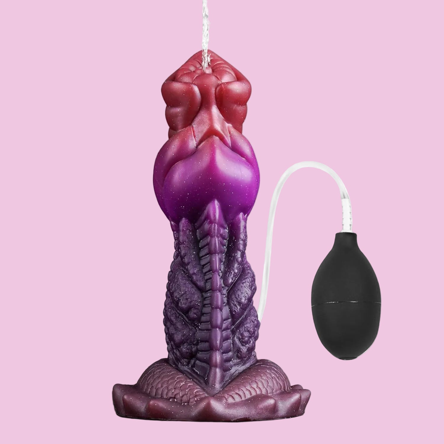 19 CM Lila Alien Squirting Knotted Dragon Dildo