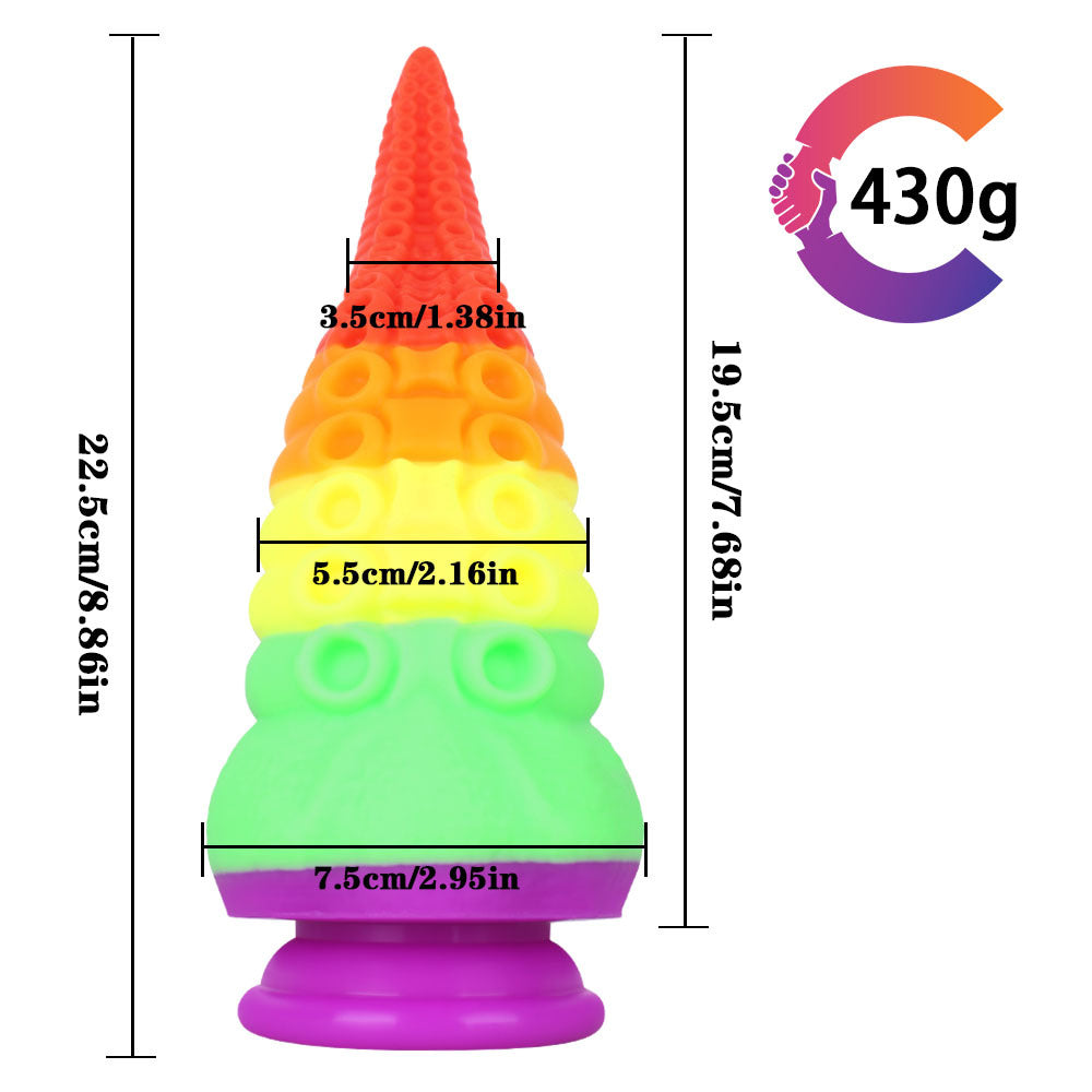 22CM Rainbow Monster Oktopus Tentakel Dildo