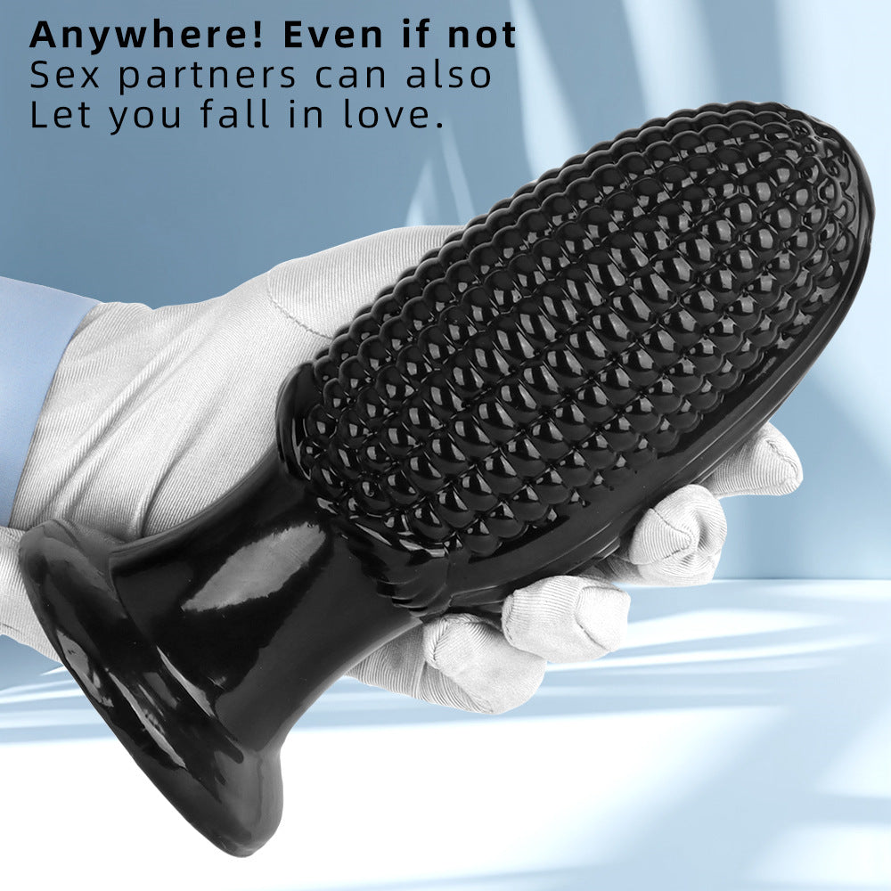 Thick Black Mais Suction Cup Buttplug