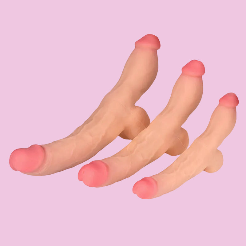 Natural Thick Flesh Doppeldildos mit Ball