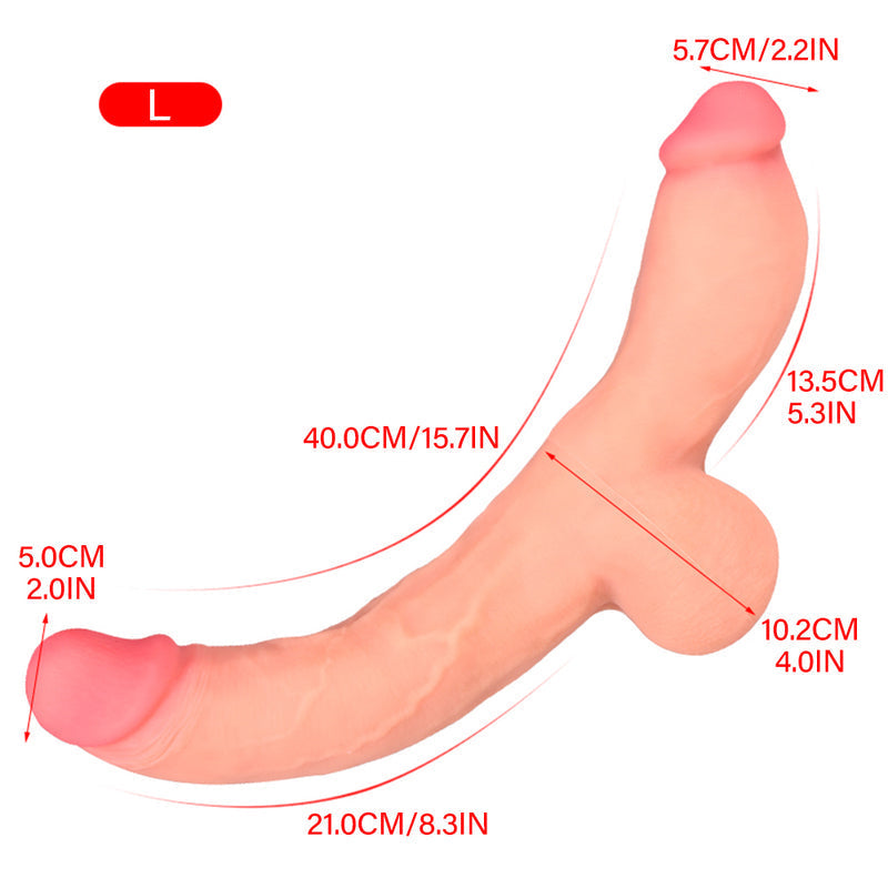 Natural Thick Flesh Doppeldildos mit Ball