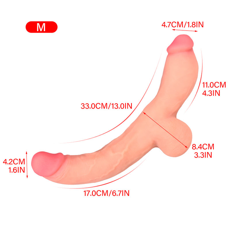 Natural Thick Flesh Doppeldildos mit Ball