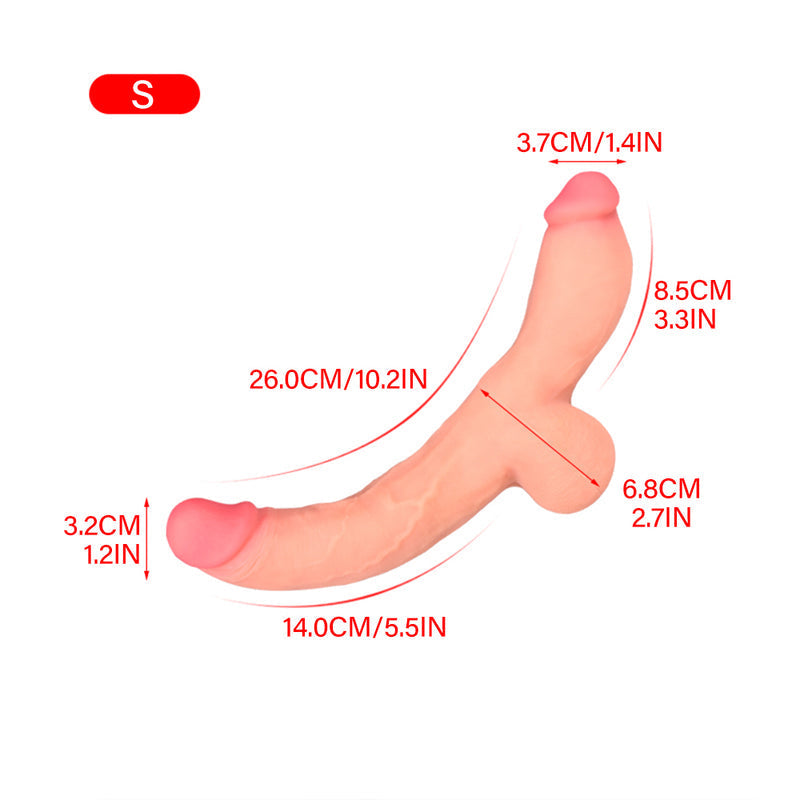 Natural Thick Flesh Doppeldildos mit Ball