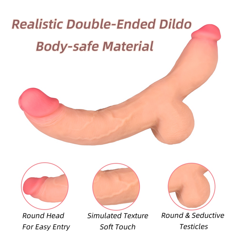 Natural Thick Flesh Doppeldildos mit Ball