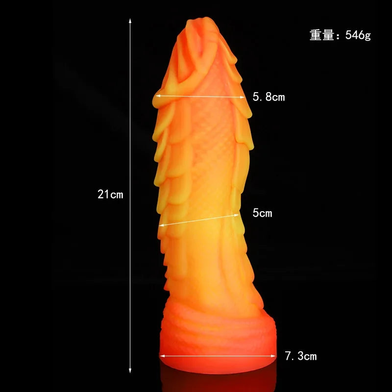 21 CM Drachenschuppen Monster Dildo Fantasy Buttplug