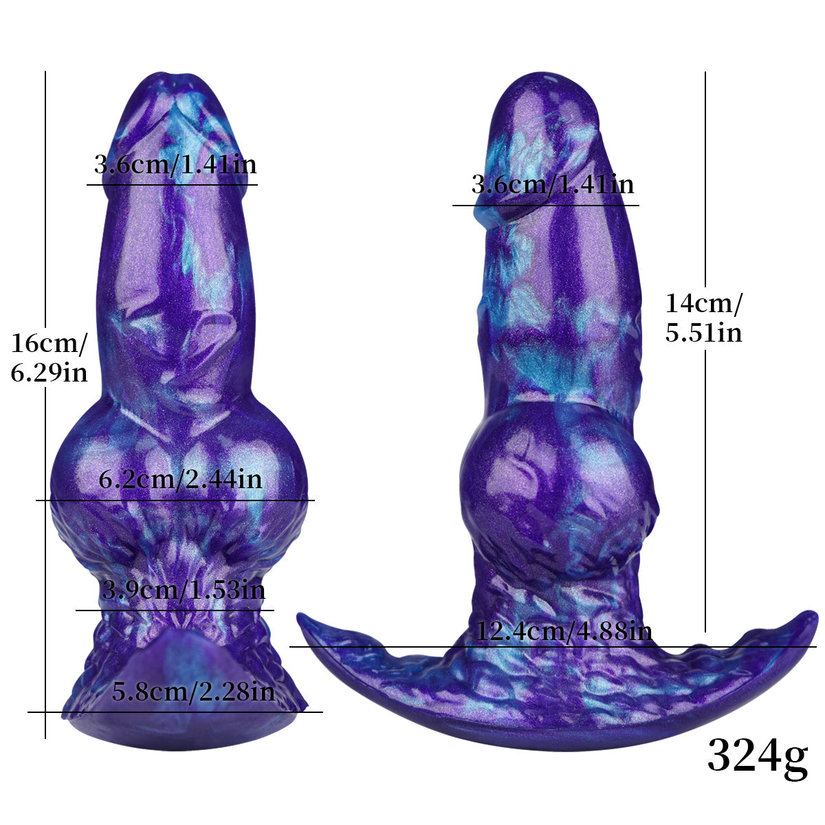 16 CM Knot Aufblasbar Strap On Huge Buttplug