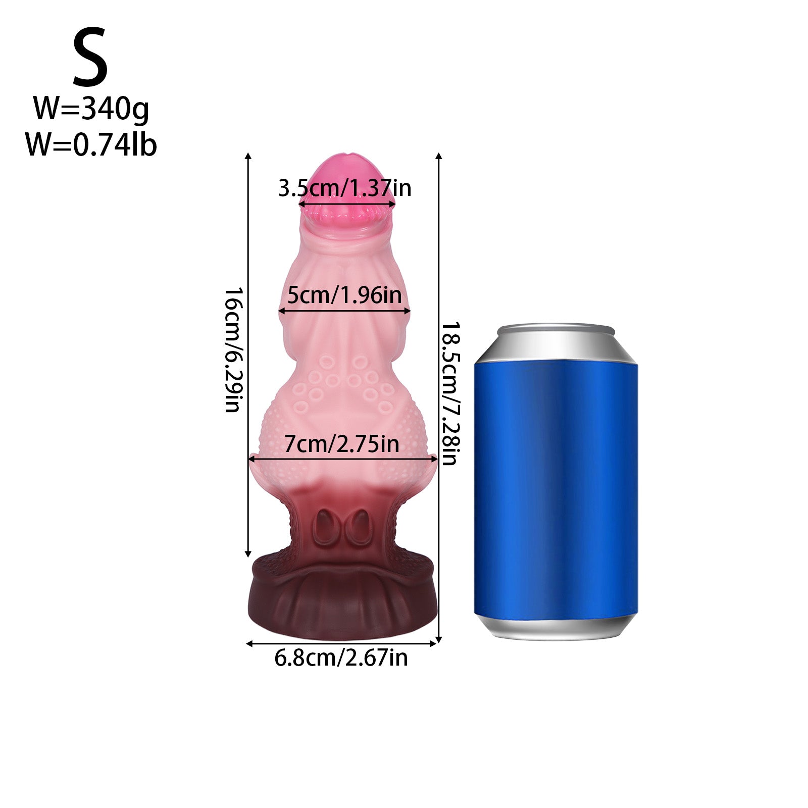 Big Rosa Knotted Monster Anal Dildo