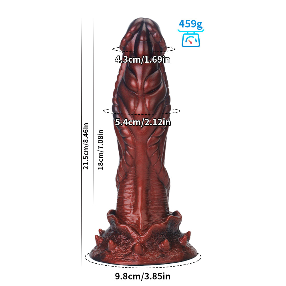 Rot Texturiert Silicone Monster Dragon Dildo