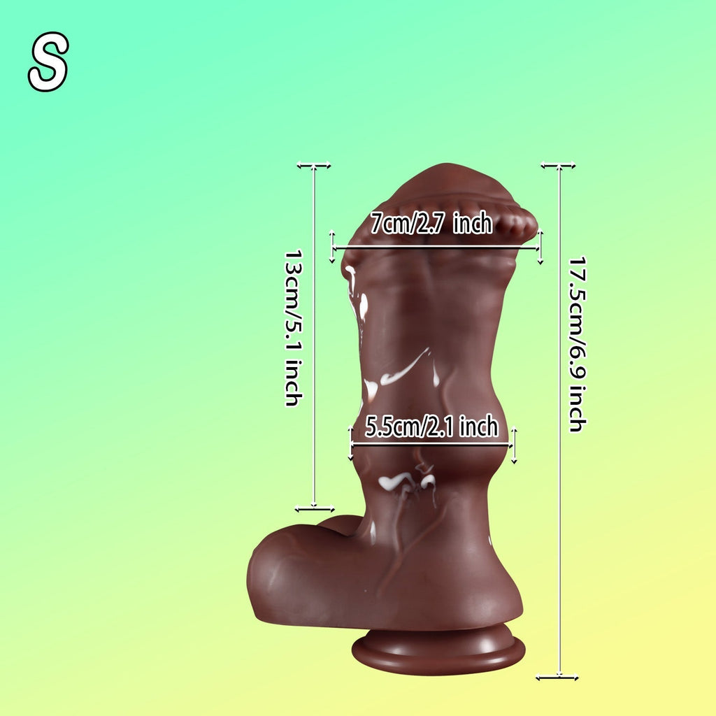 Knot Braun Thick Horse Dildo mit Venen
