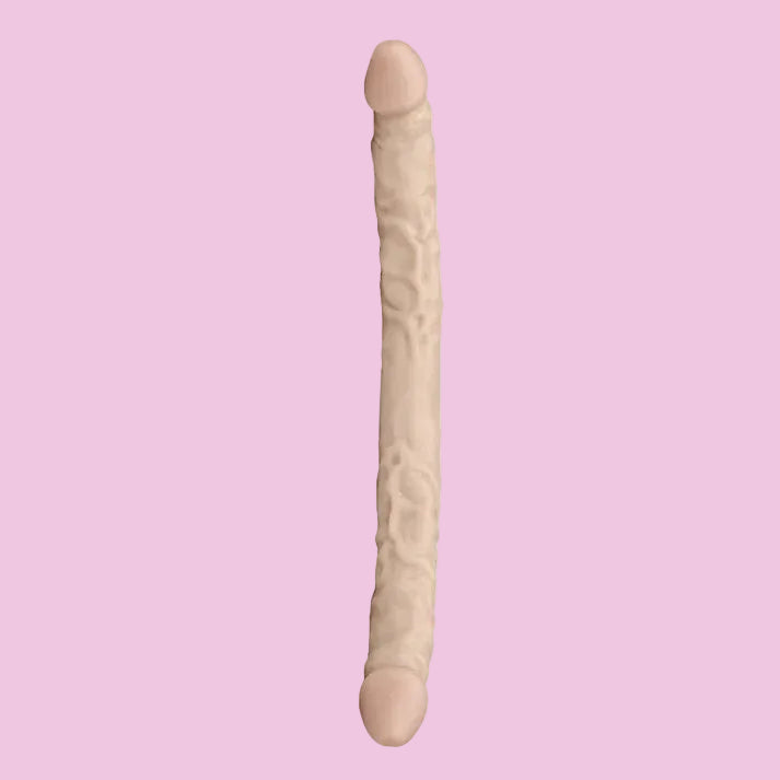 42 CM Flesh Realistic Strukturiert Silicone Doppeldildo