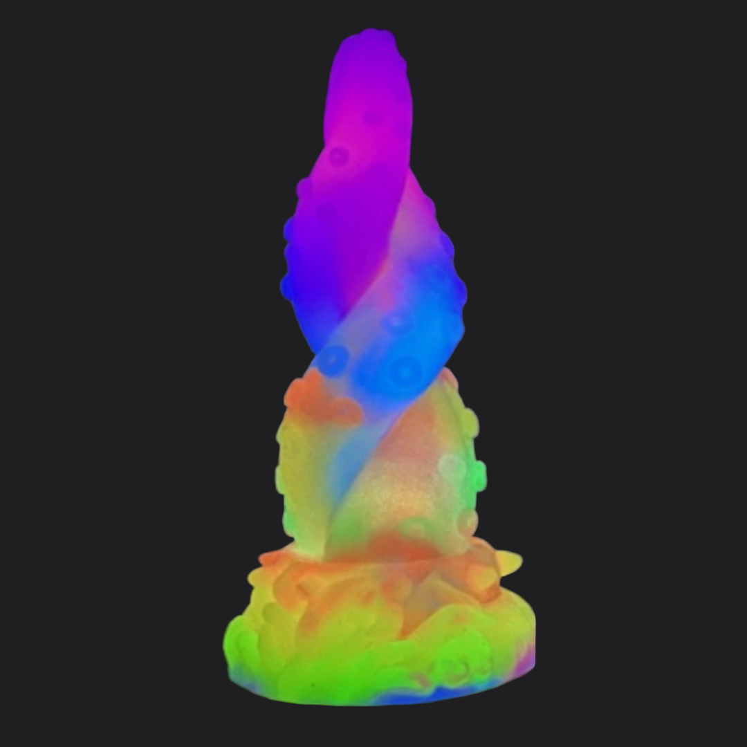 19 CM Rainbow Leuchtend im Dunkeln Tentakel Dildo