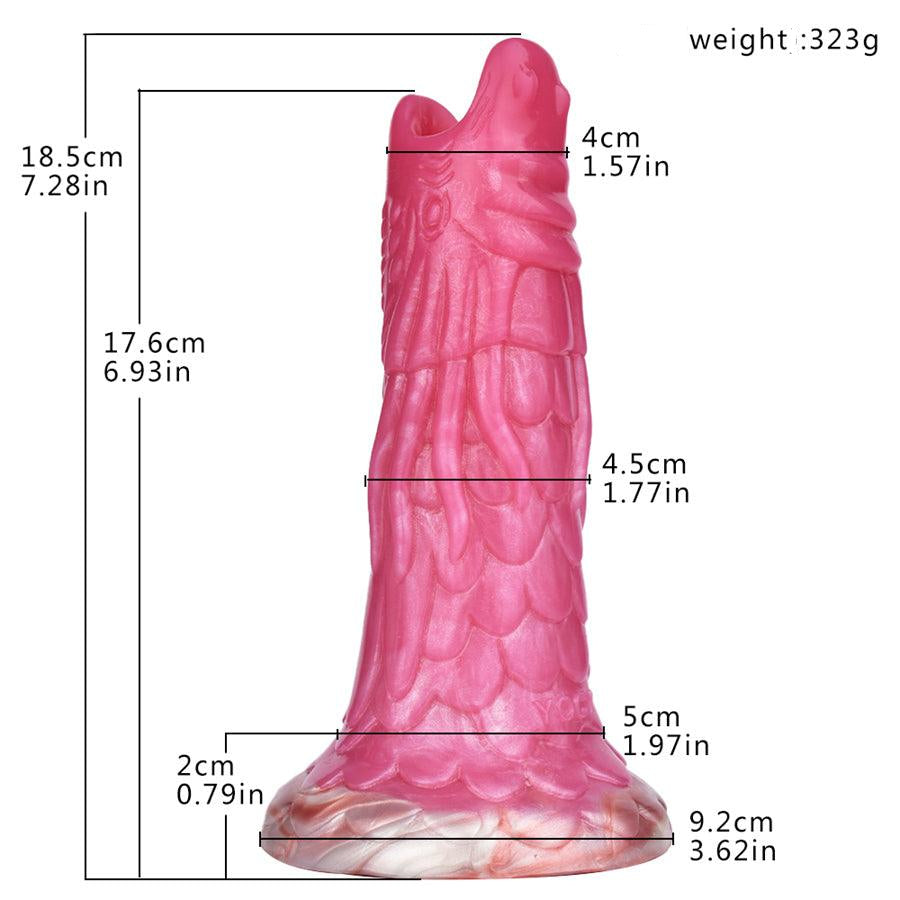 18 CM Rosa Dragon Ovipositor Monster Sextoys