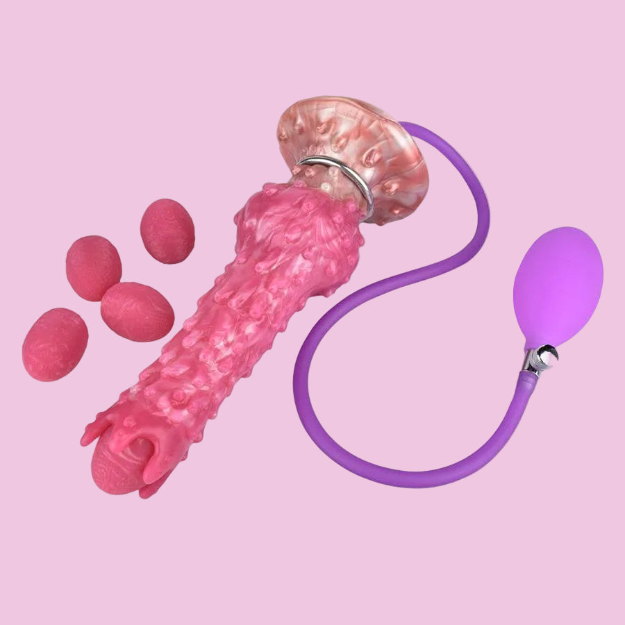 23 CM Rosa Airbag-Drücken Alien Ovipositor