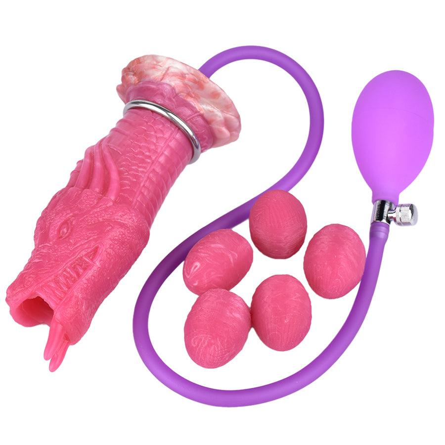 17,5 CM Luftpumpe Böser Drache Dildo Ovipositor