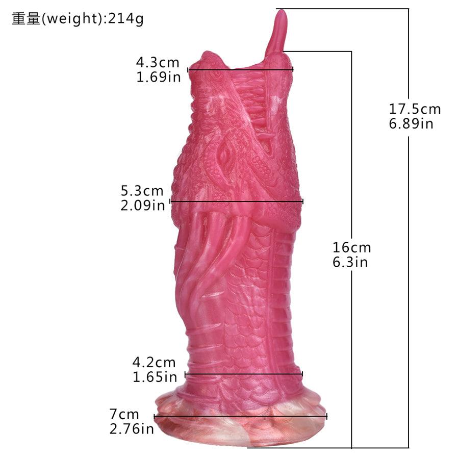 17,5 CM Luftpumpe Böser Drache Dildo Ovipositor
