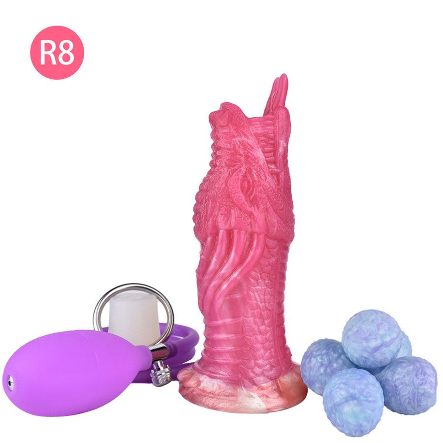 17,5 CM Luftpumpe Böser Drache Dildo Ovipositor