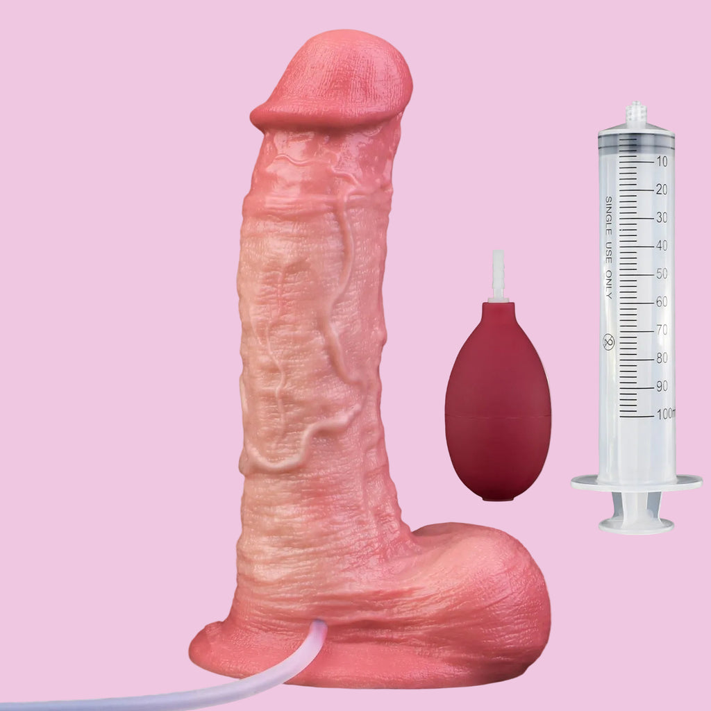 18  CM Realistic Silicone Flesh Squirtingdildo