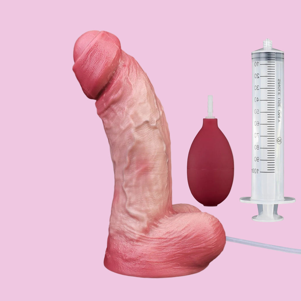 21  CM Squirting Dual Density Realistic Dildo
