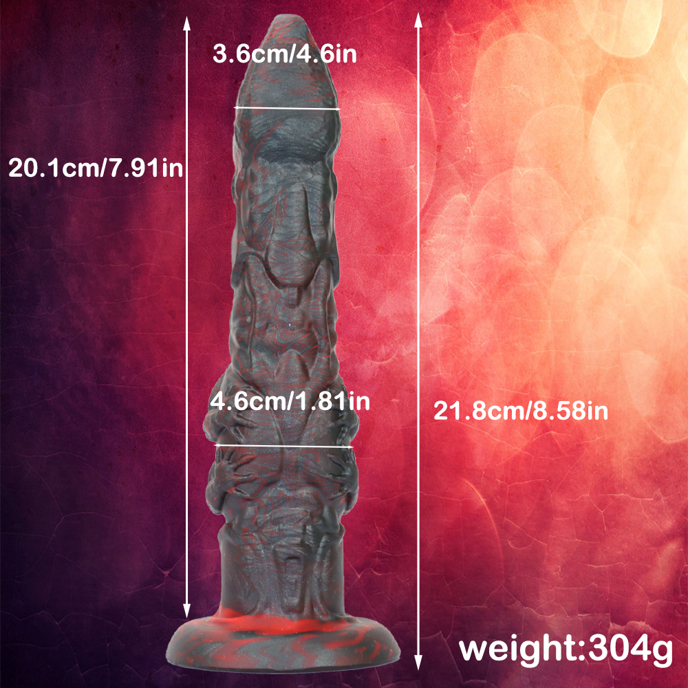 21,8 CM Schwarz Mutante Schlange Monster Dildo