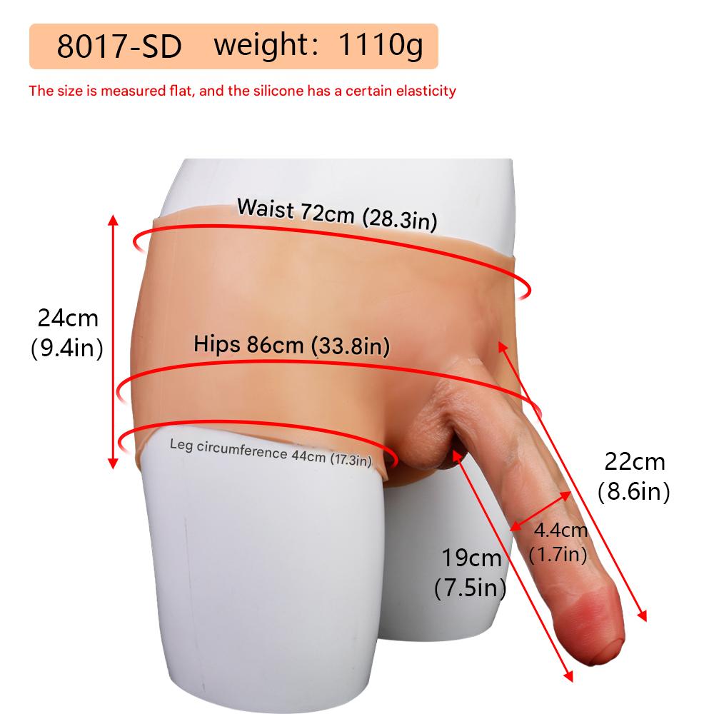 22 CM Realistic Penis Tragbar Silicone Dildo Höschen