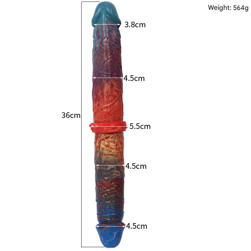 Bunt Lesbian Fantasy Dragon Doppeldildo