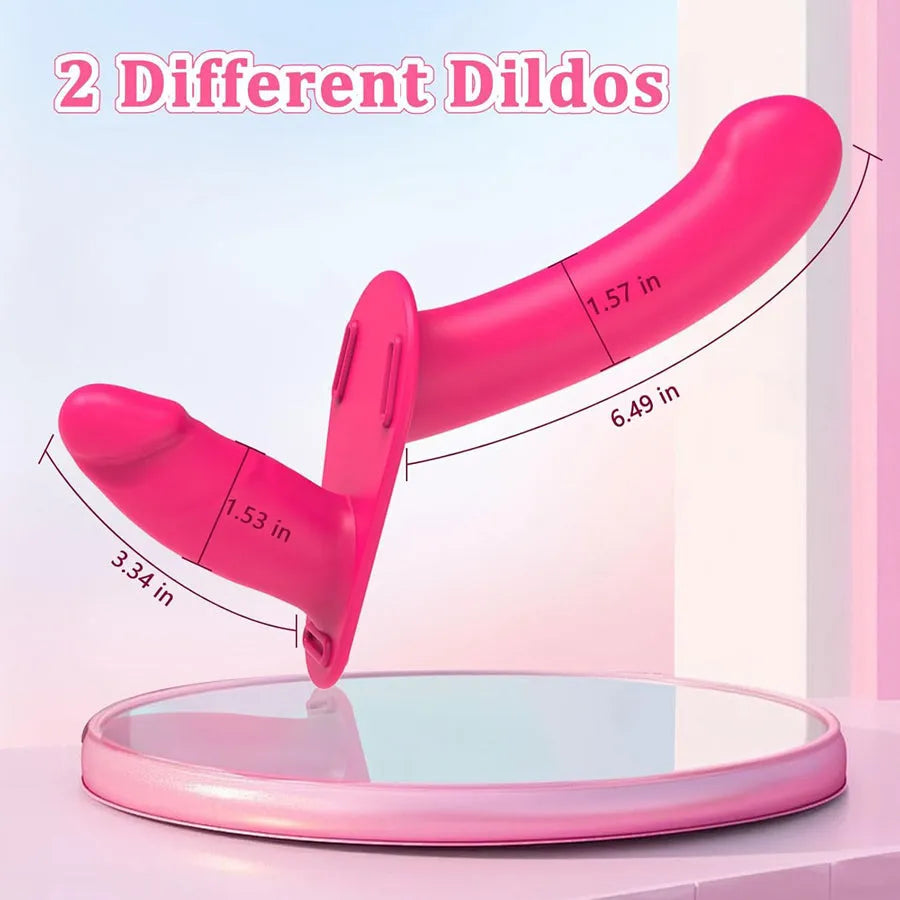 Remote Control Vibratir Strapless Doppeldildos Strap on