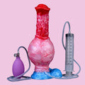 24 CM Rot Silikon Horesdildo Aufblasbarer Squirting Sextoys