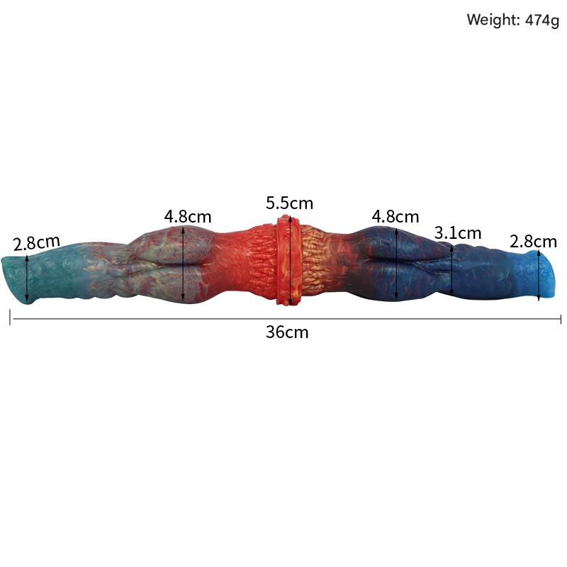 Bunt Lesbian Fantasy Dragon Doppeldildo
