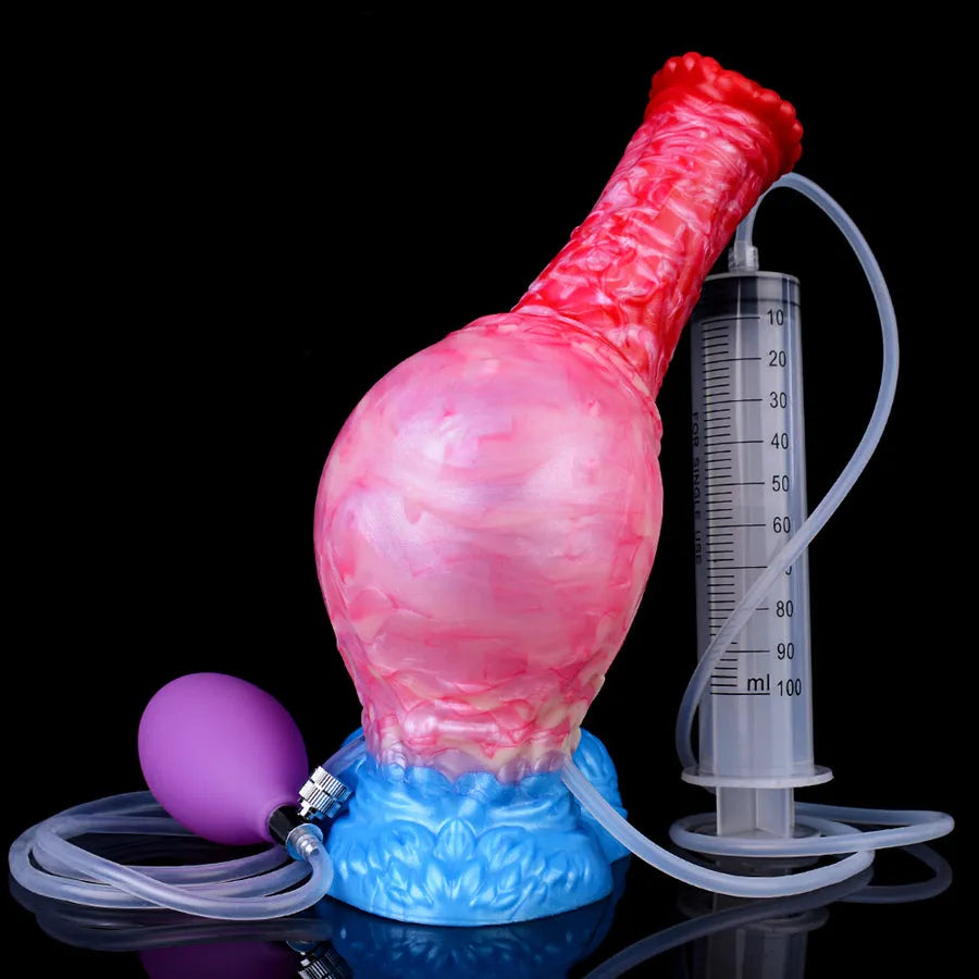 22 CM Fantasy Aufblasbarer Hores Squirtingdildo
