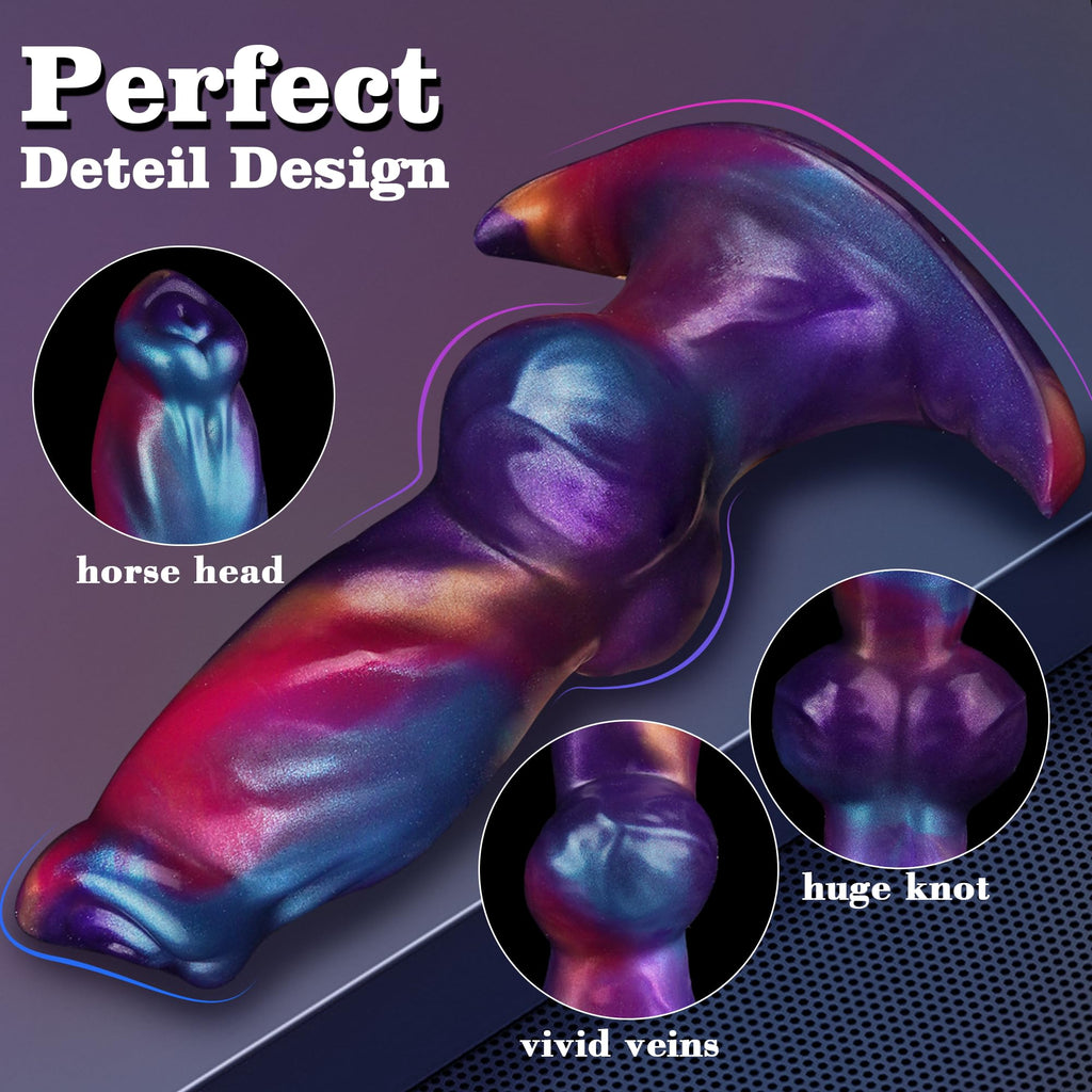 17 CM Fantasy Knotted Dog Aufblasbar Analplug