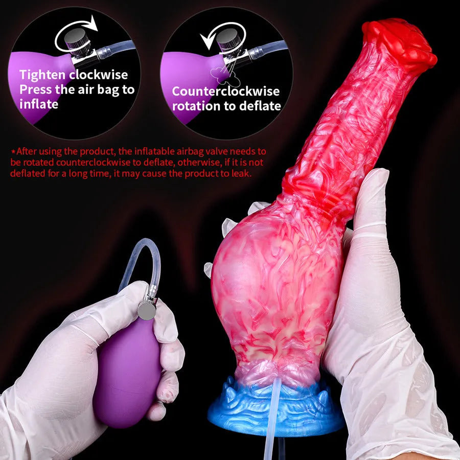 26 CM Horse Aufblasbare Fantasy Squirtingdildo