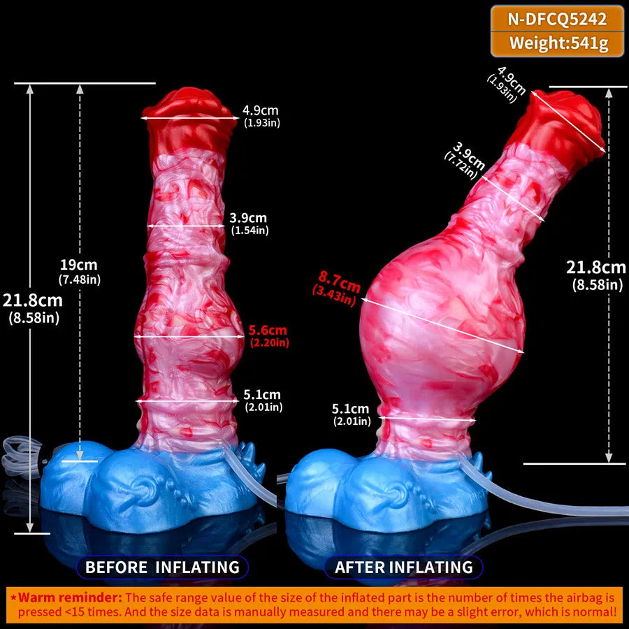 22 CM Fantasy Horesdildo Aufblasbarer Squirting Sextoys