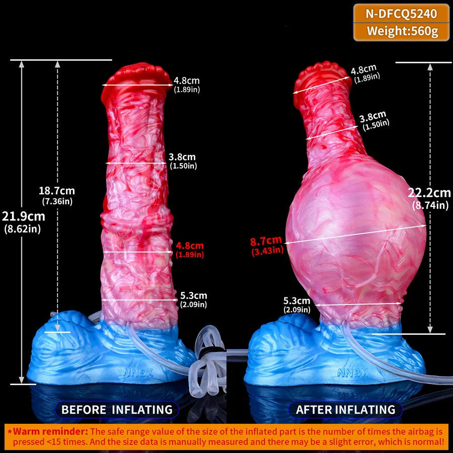 22 CM Fantasy Aufblasbarer Hores Squirtingdildo