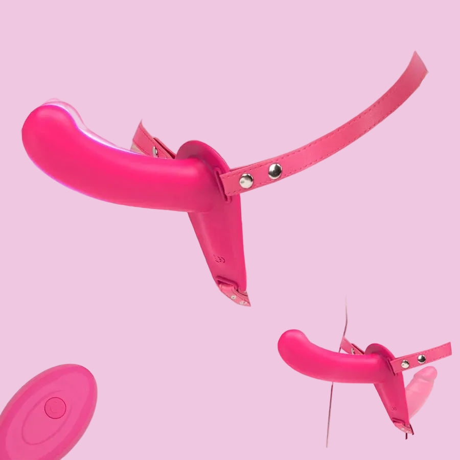 Remote Control Vibratir Strapless Doppeldildos Strap on