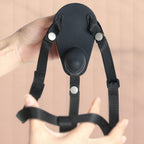 Remote Control Vibratir Black Strap On Doppeldildo