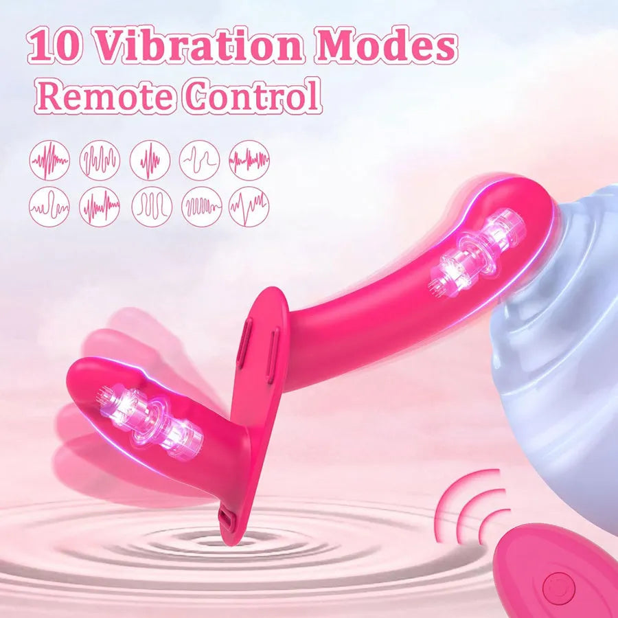 Remote Control Vibratir Strapless Doppeldildos Strap on