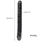 46 CM Schwarz long Realistic Strukturiert Doppeldildo