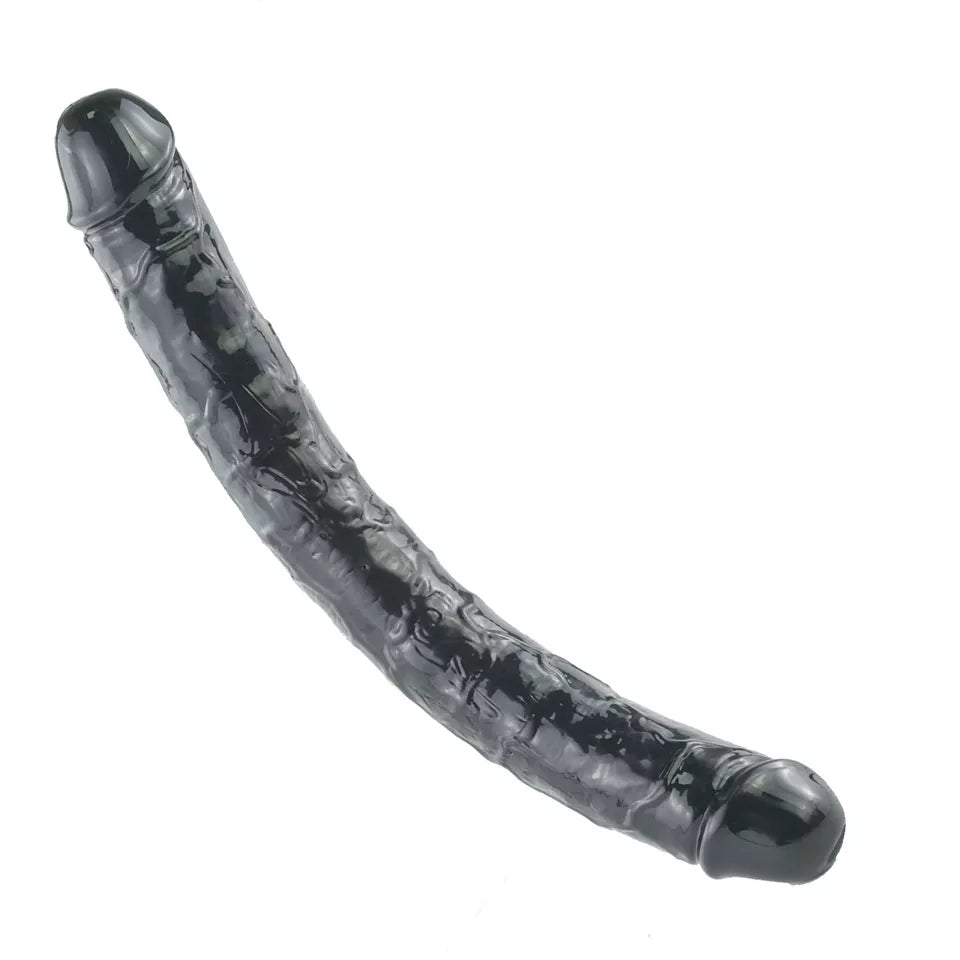 46 CM Schwarz long Realistic Strukturiert Doppeldildo