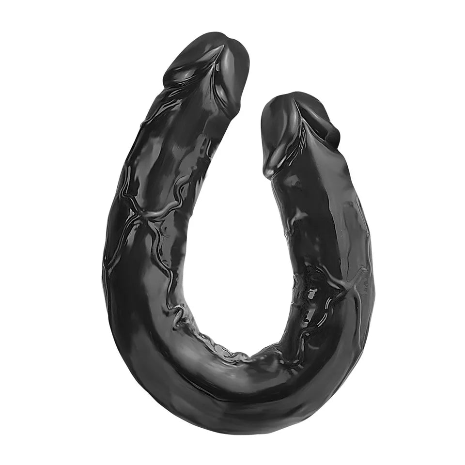 46 CM Schwarz long Realistic Strukturiert Doppeldildo