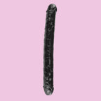 46 CM Schwarz long Realistic Strukturiert Doppeldildo