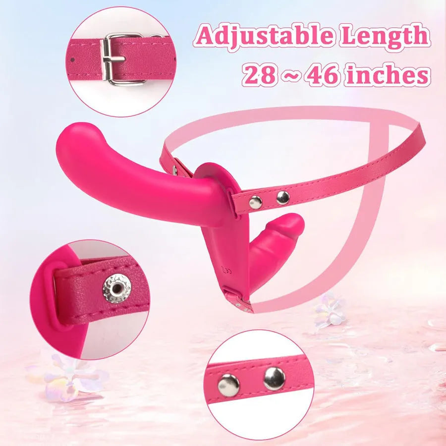 Remote Control Vibratir Strapless Doppeldildos Strap on